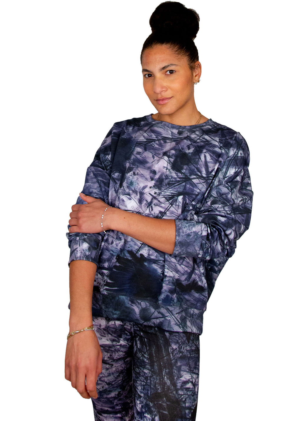 terry sweater // tobiume print