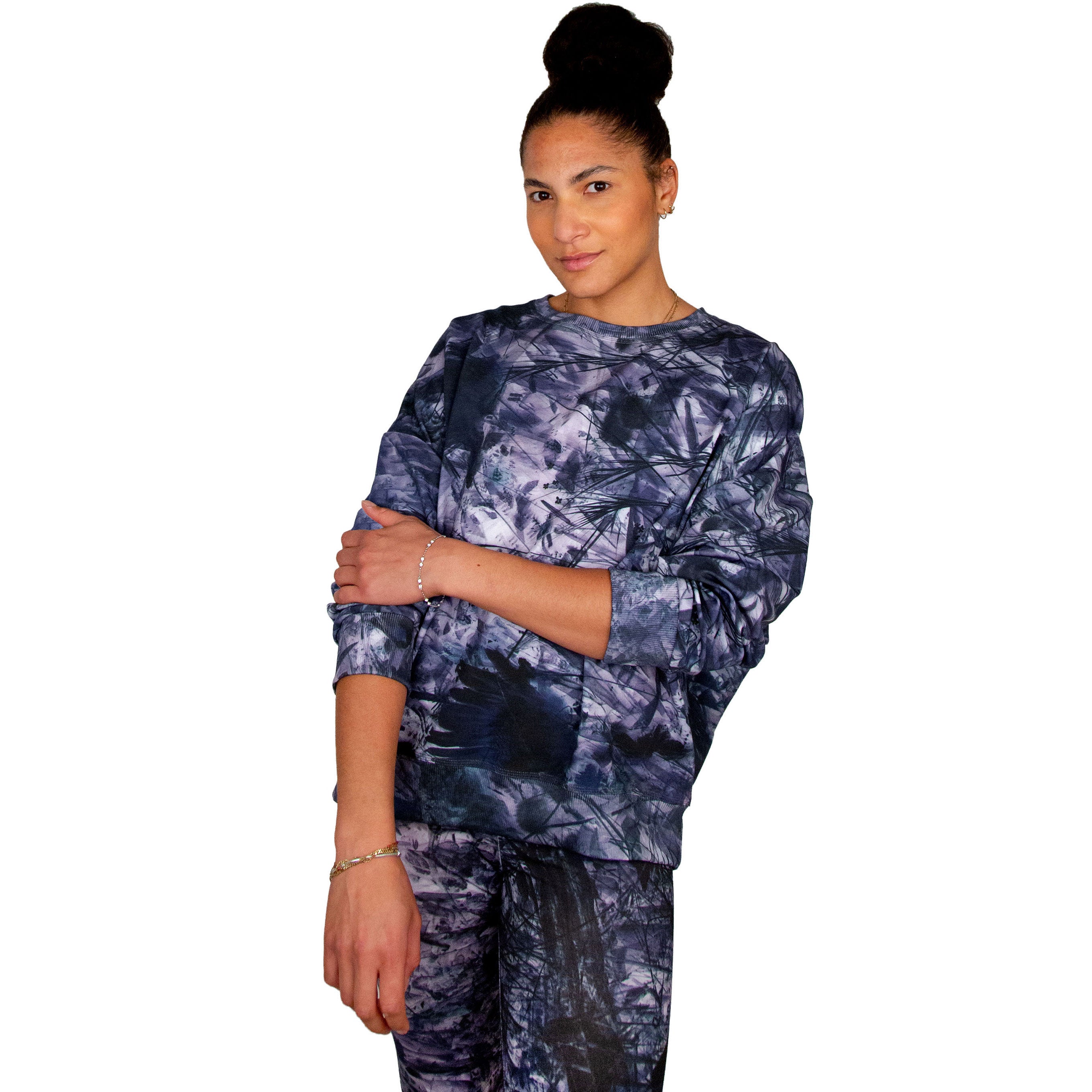 terry sweater // tobiume print