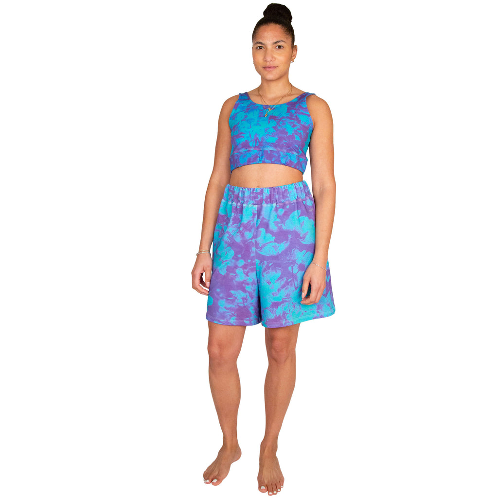 terry shorts // avril print