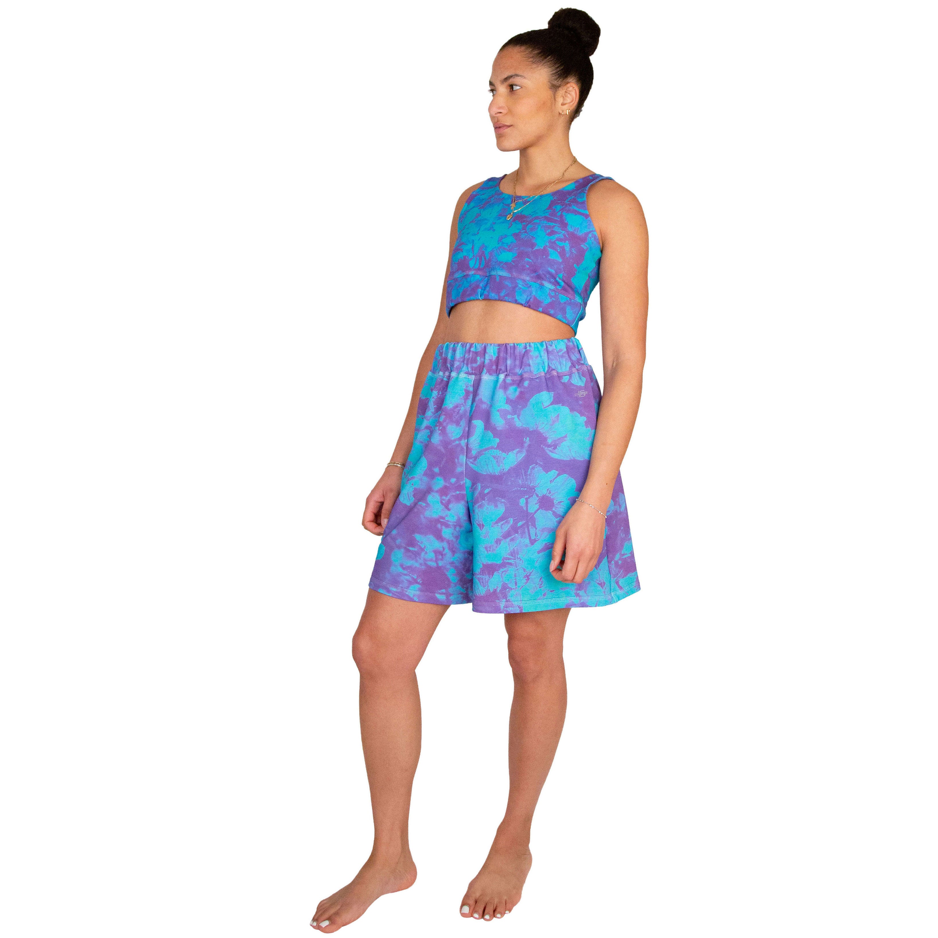 terry shorts // avril print