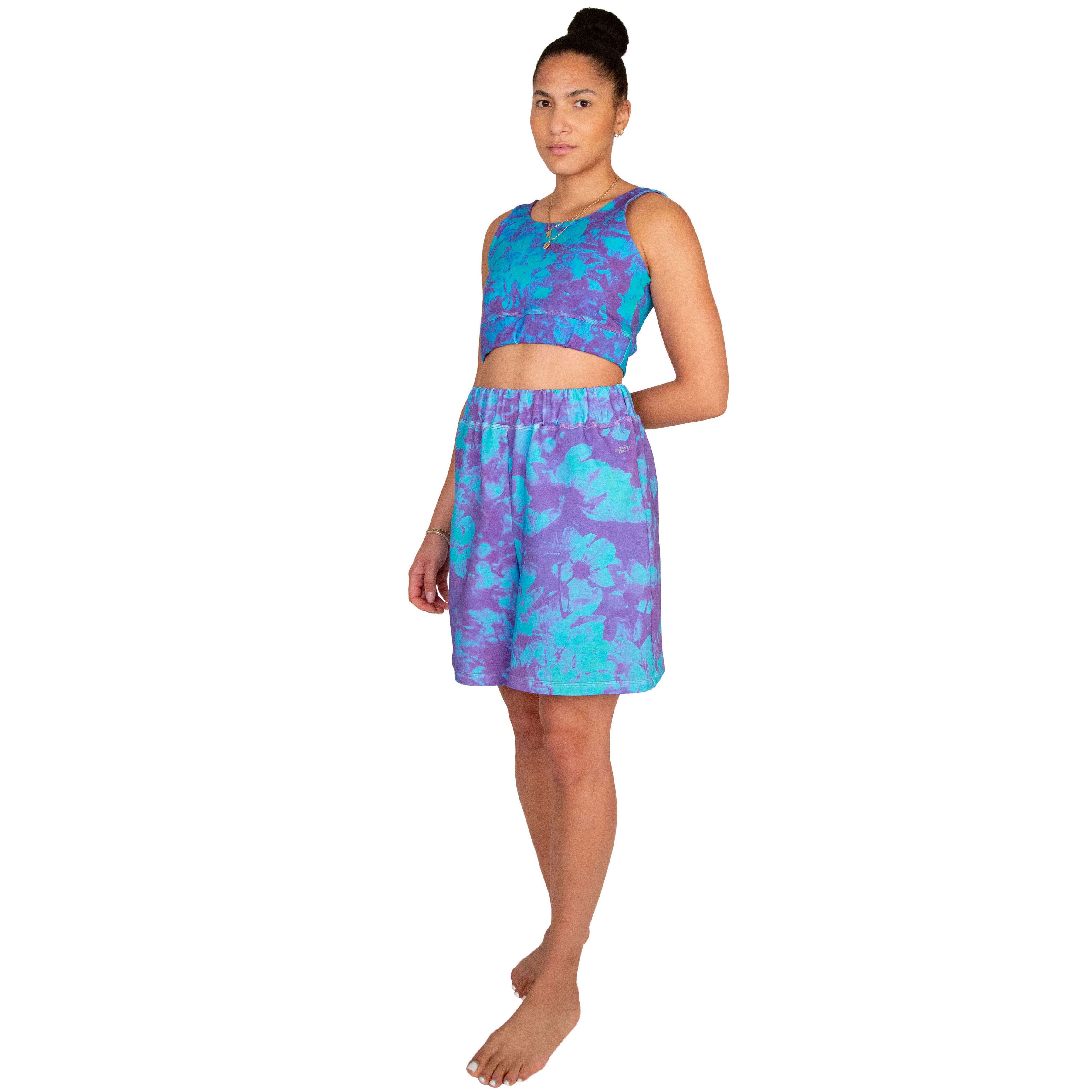 terry shorts // avril print