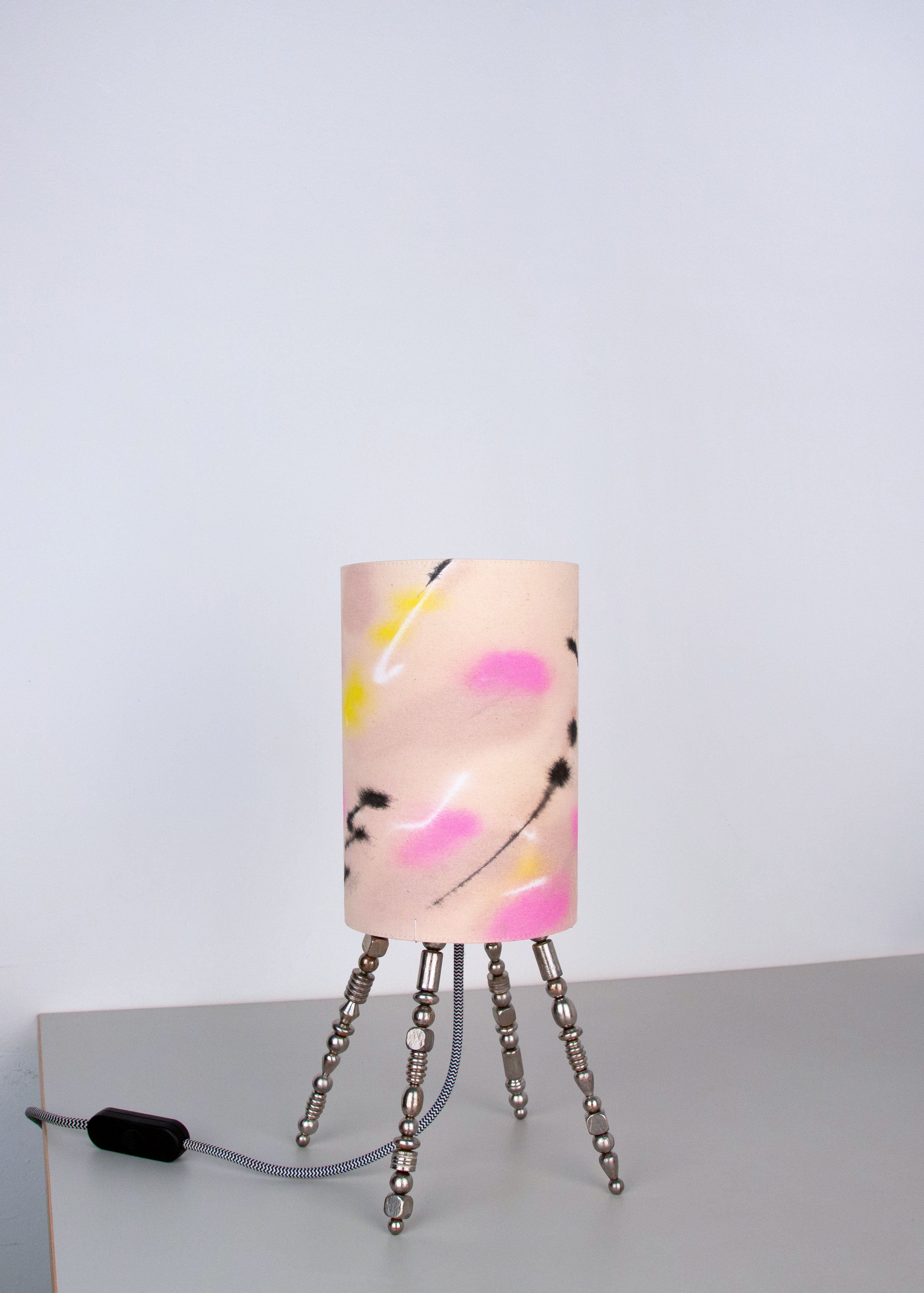 pastel love lamp 03 // hand-painted fabrics