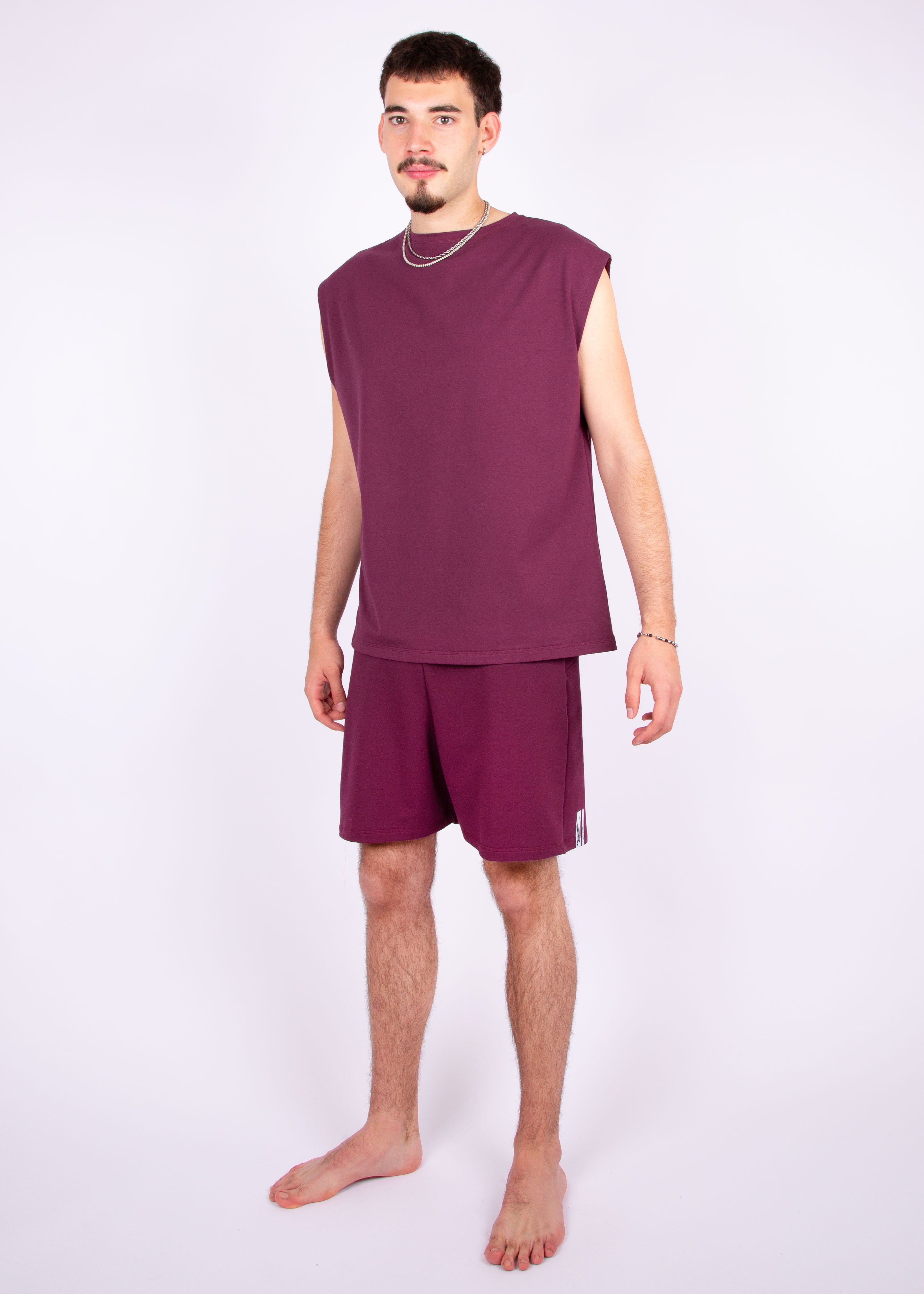 oversize shirt // hibiscus red
