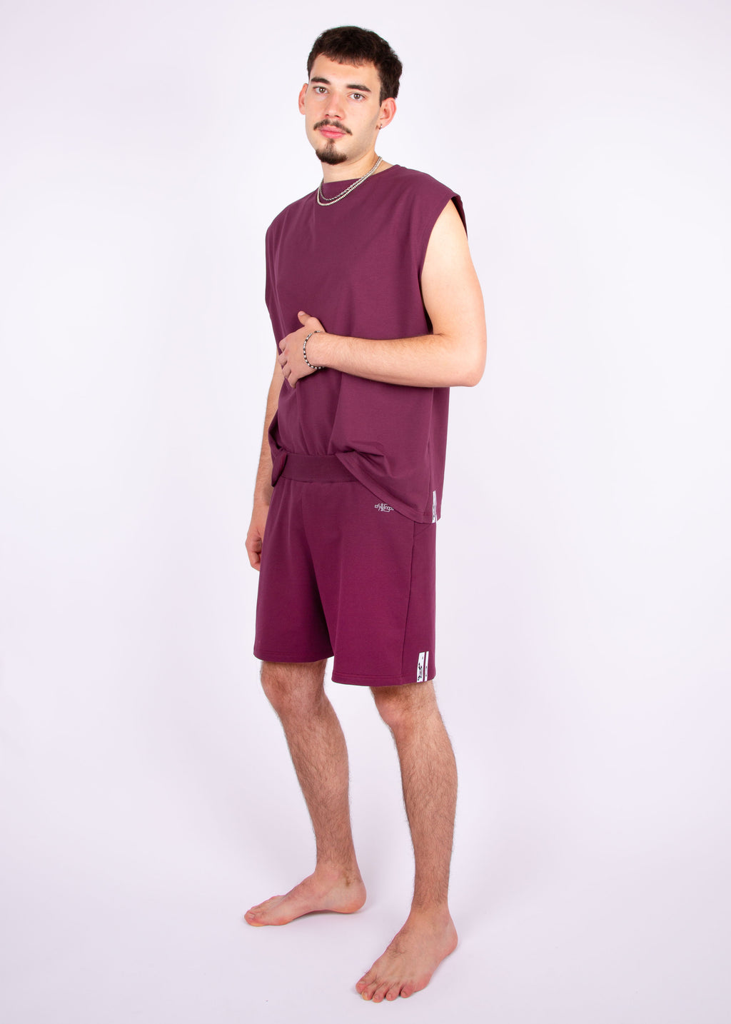 oversize shirt // hibiscus red