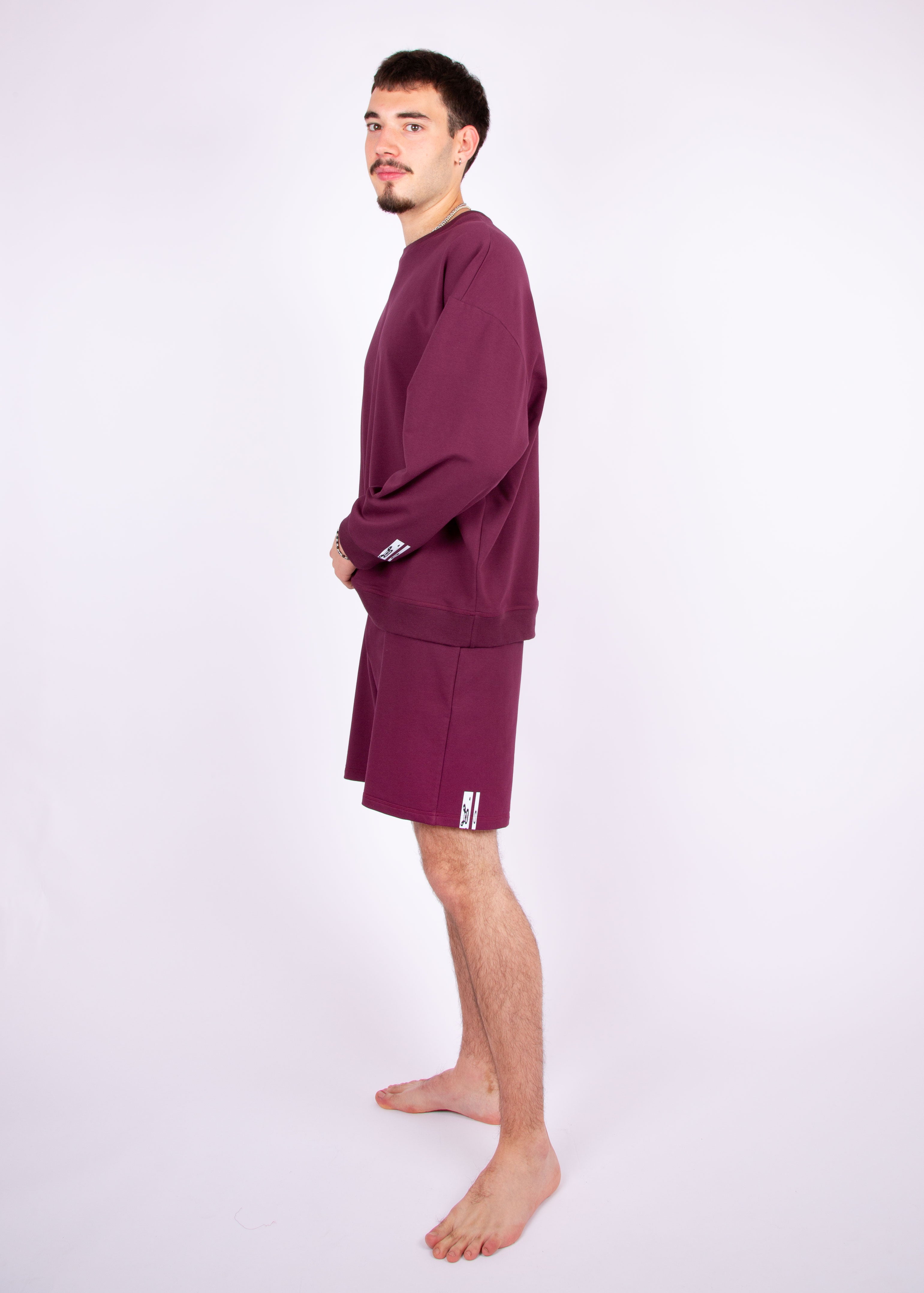 sweater // aubergine red