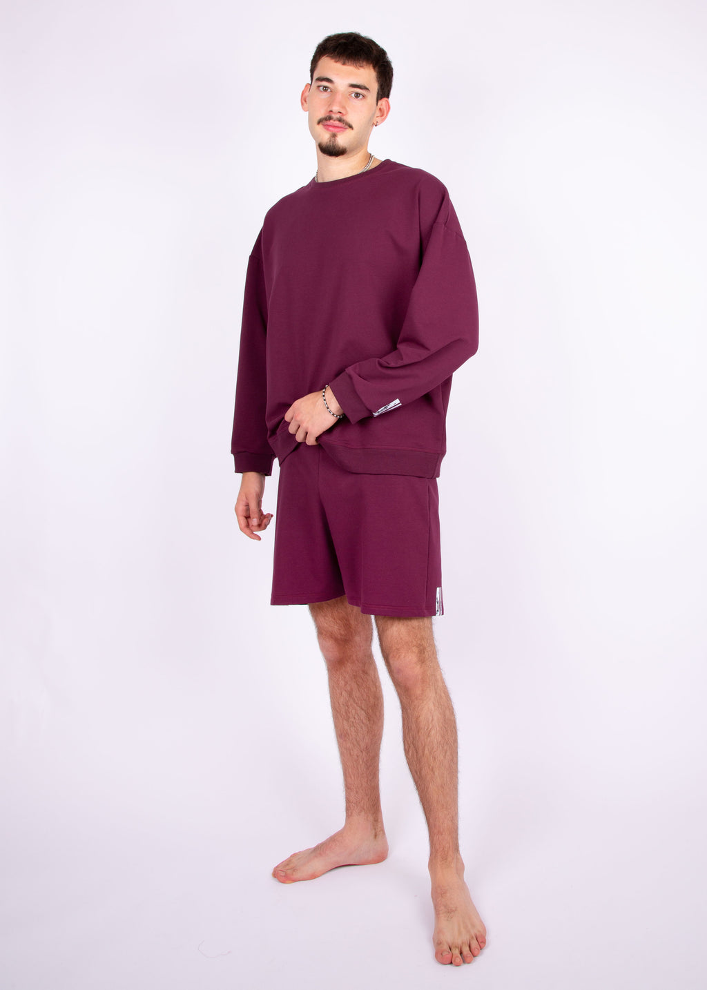 sweater // aubergine red