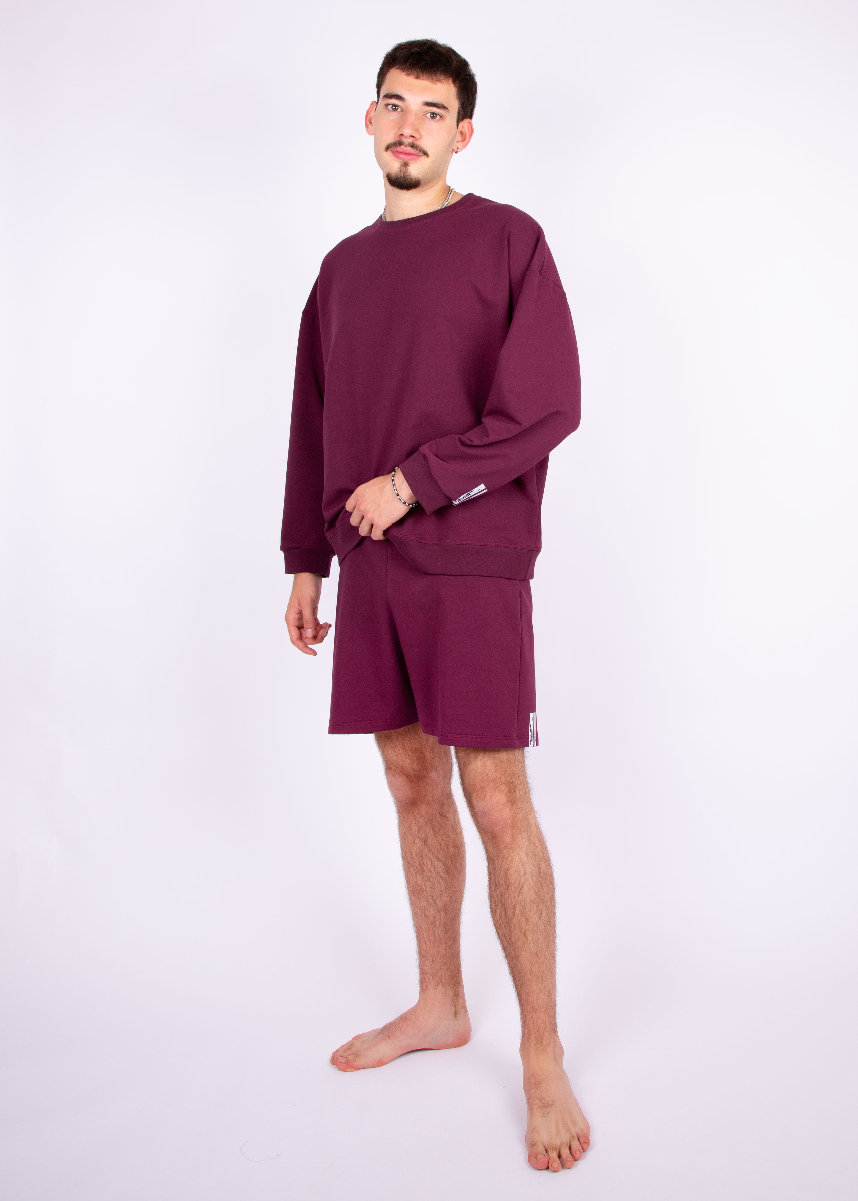 sweater // aubergine red
