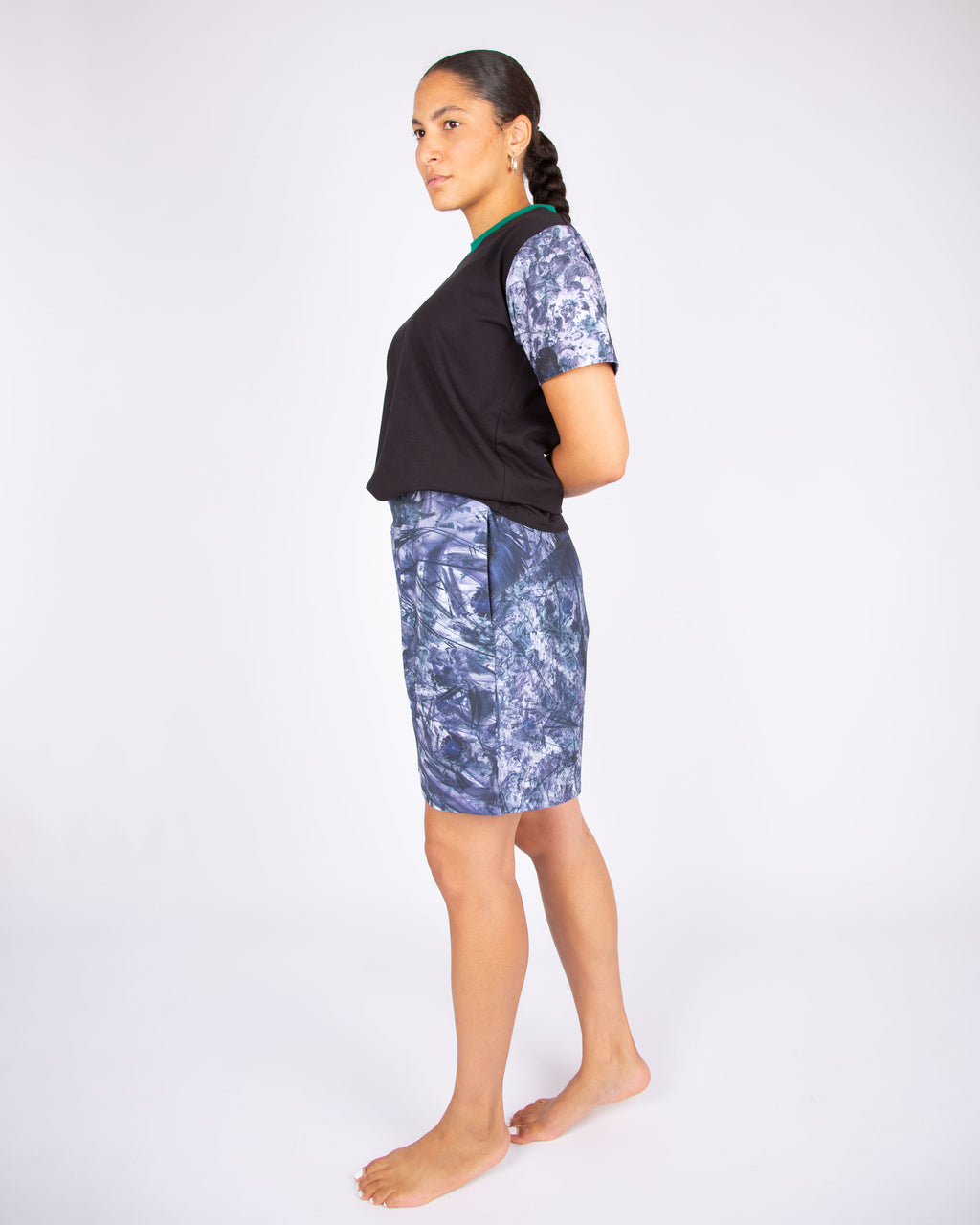TRINDER _ tobiume print, emerald, black