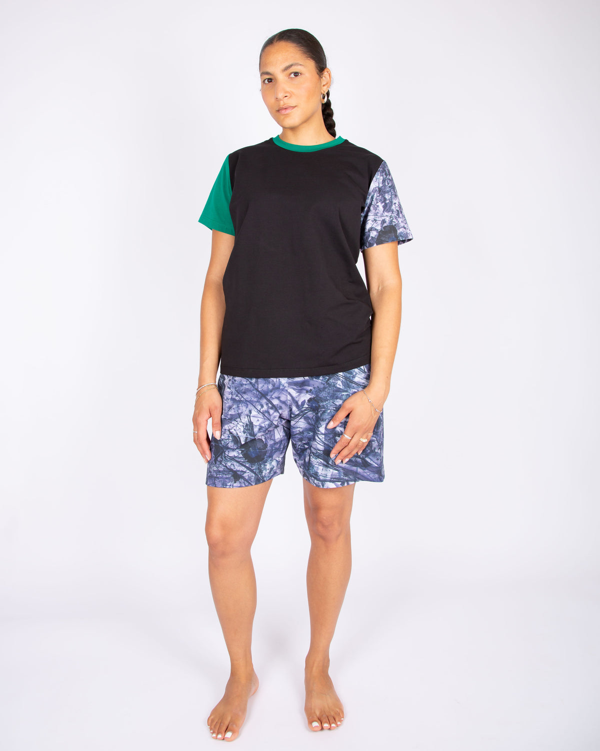TRINDER _ tobiume print, emerald, black