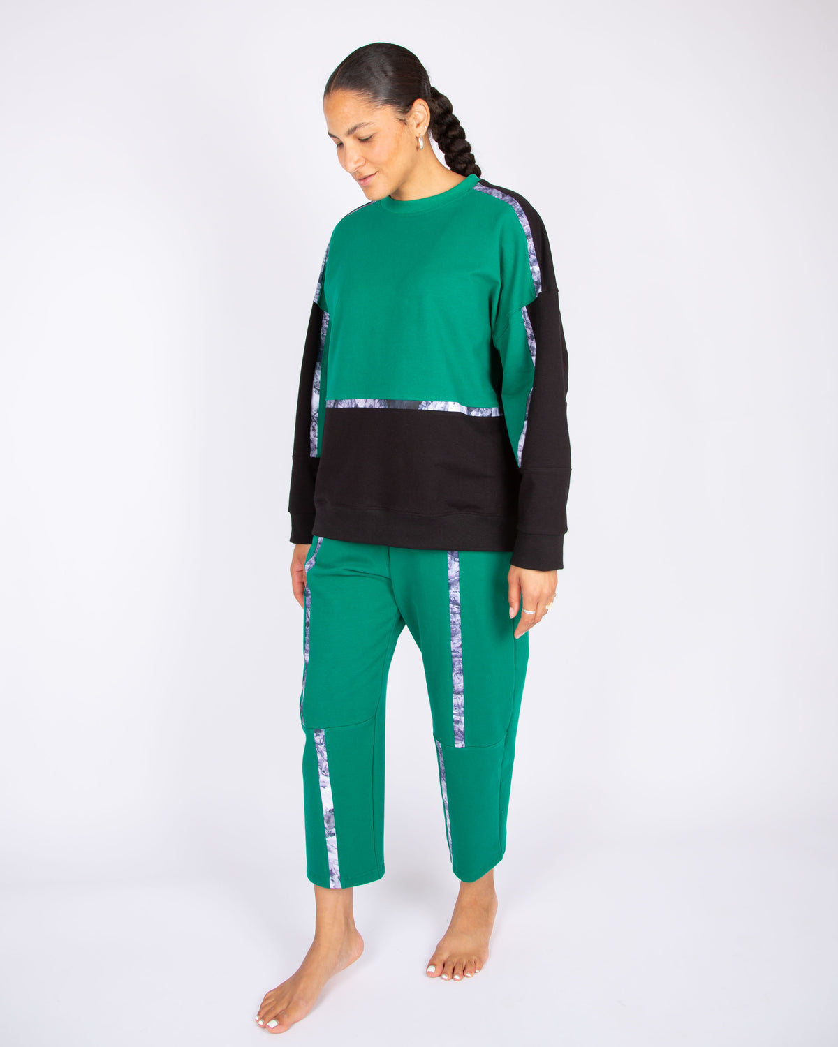 DHOOT _ tobiume print, emerald, black