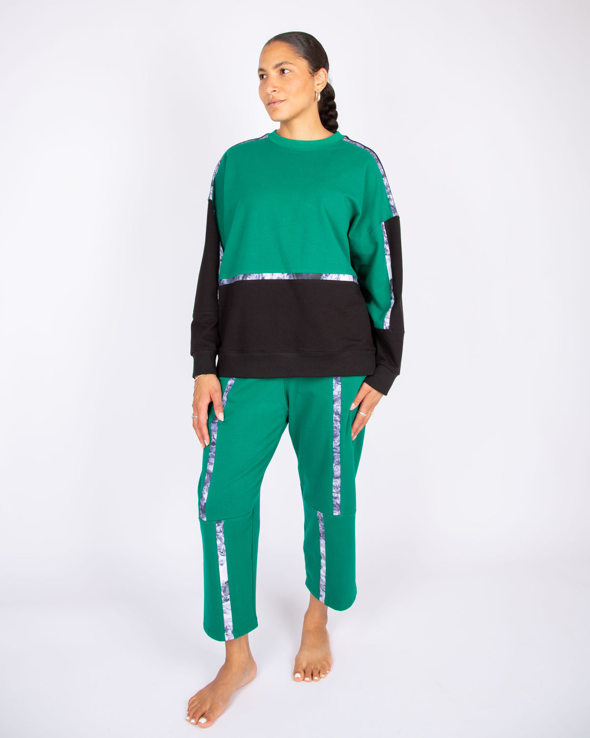 DHOOT _ tobiume print, emerald, black
