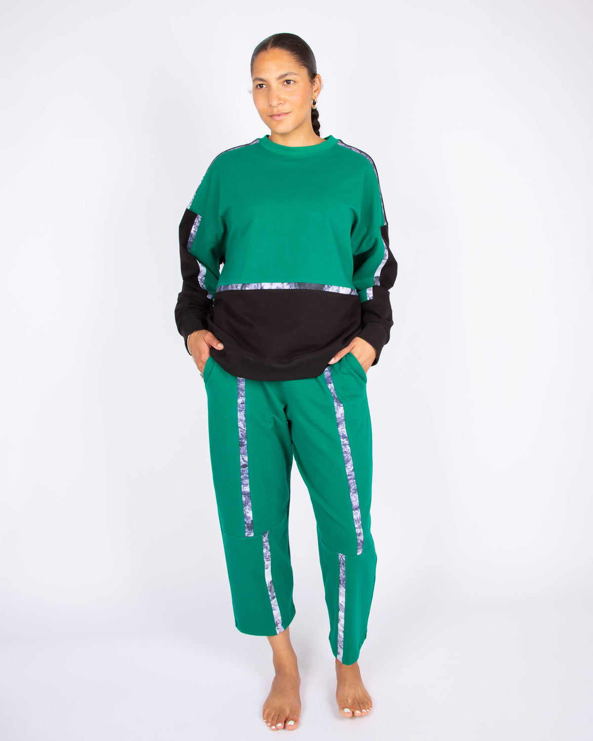 DHOOT _ tobiume print, emerald, black