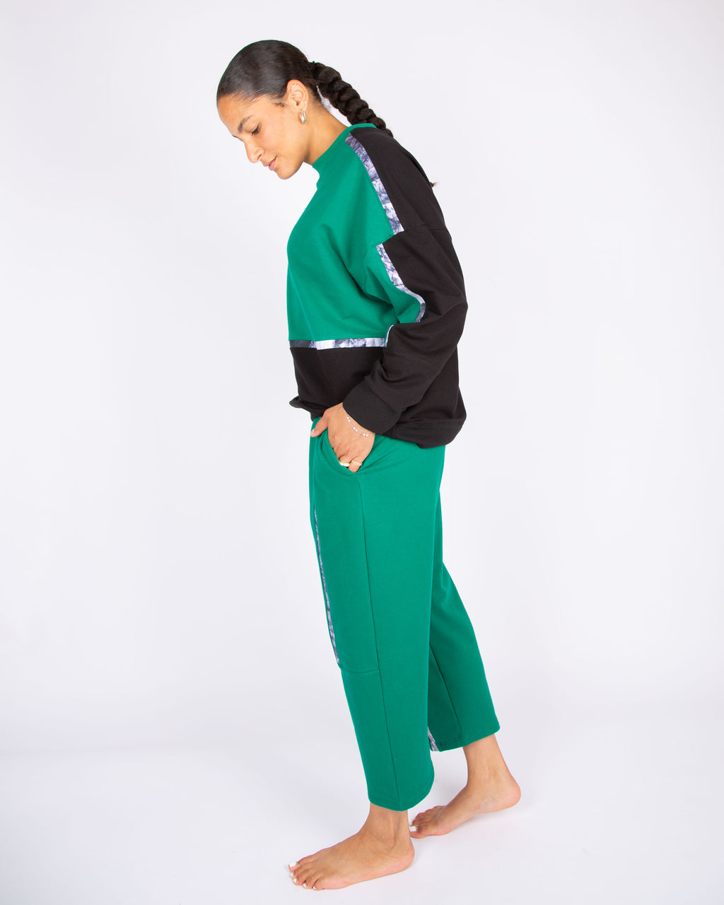 DHOOT _ tobiume print, emerald, black